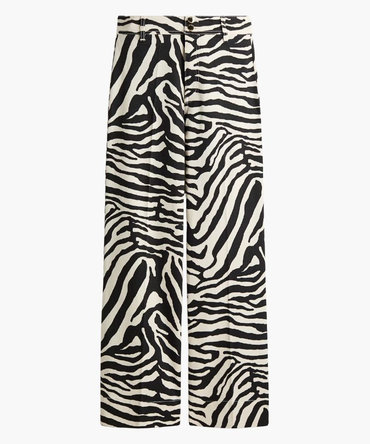 H&M Zebra-Print wide-leg pants