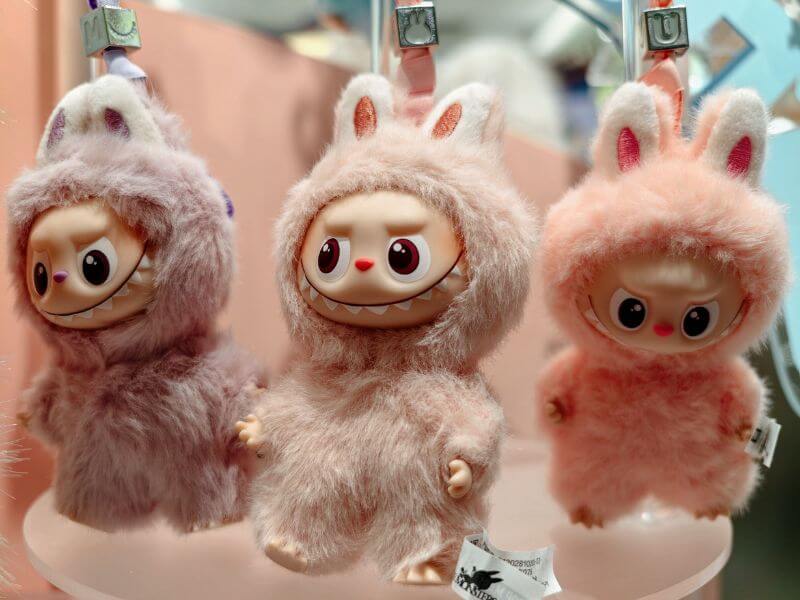 Labubu vinyl toy character with fuzzy features