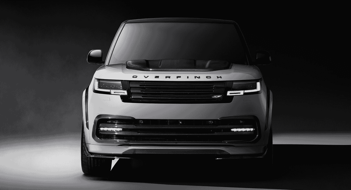 Direct front view of the Overfinch Velocity Edition featuring a custom grille and LED headlights.