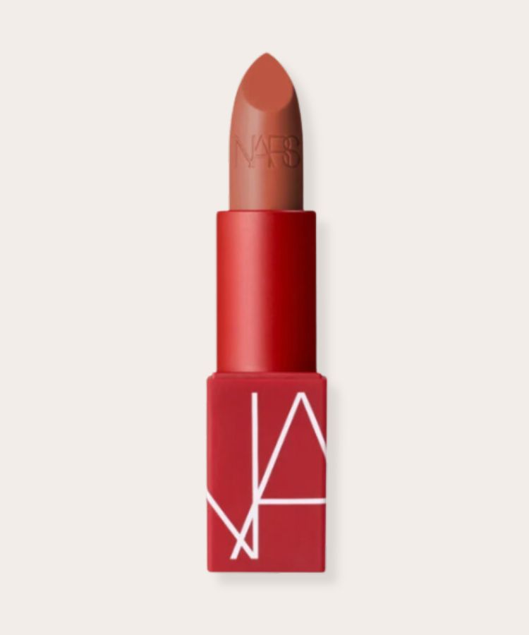 NARS Original Lipstick in the shade Morocco against a neutral background.