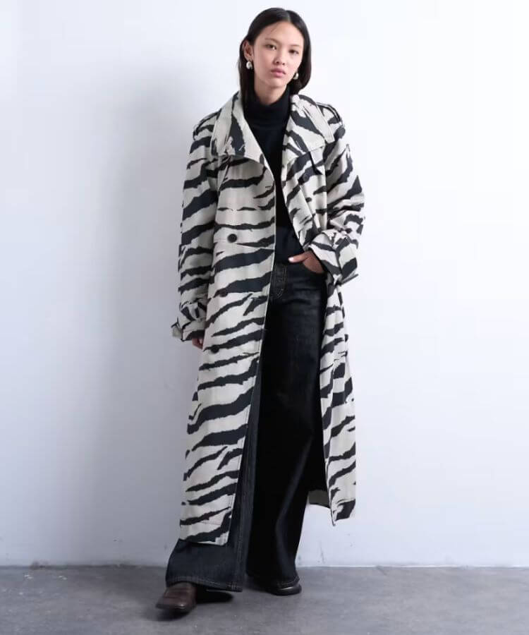 ASOS Zebra-Print Trench Coat