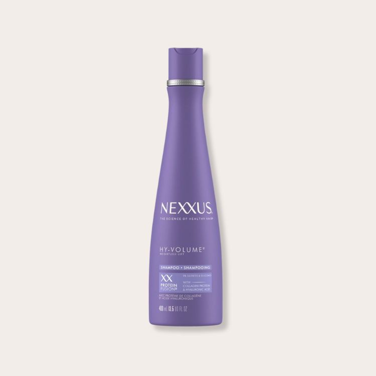Nexxus Hy-Volume Shampoo bottle.