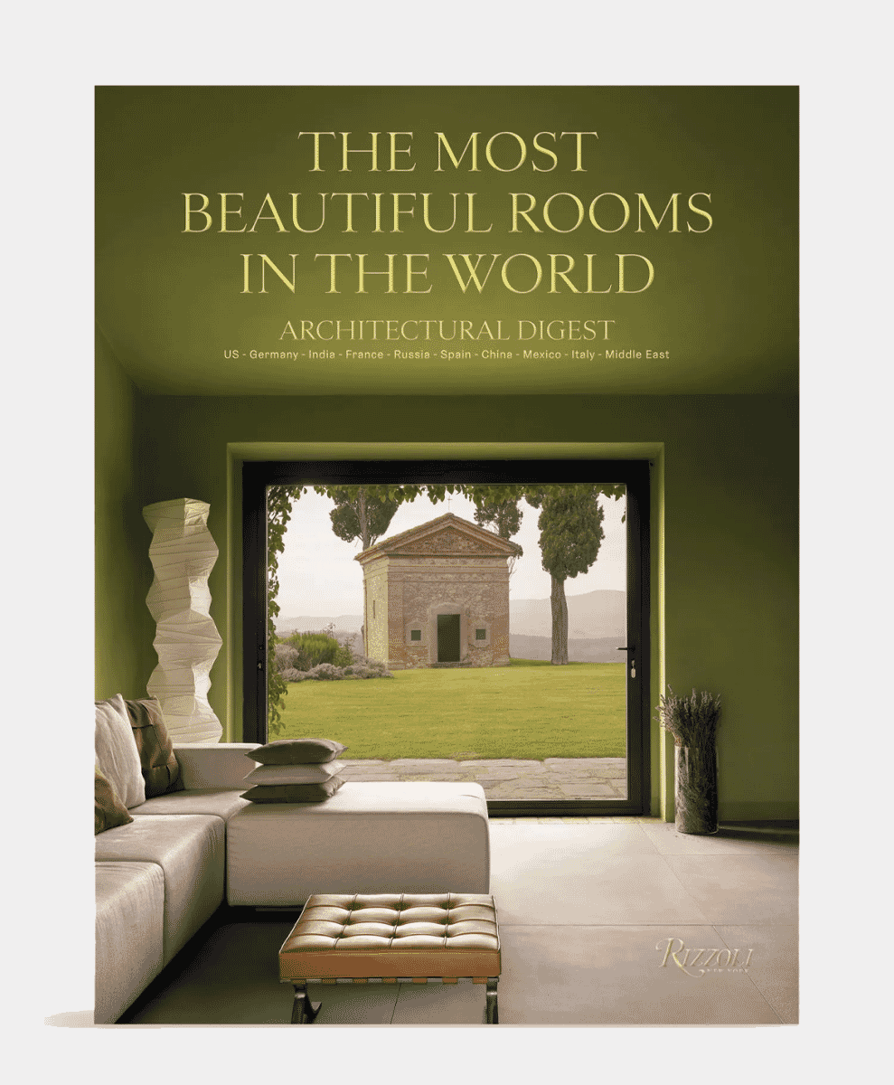The cover of 'The Most Beautiful Rooms in the World' by Architectural Digest.