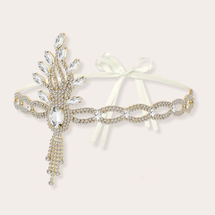 Glittering flapper headpiece