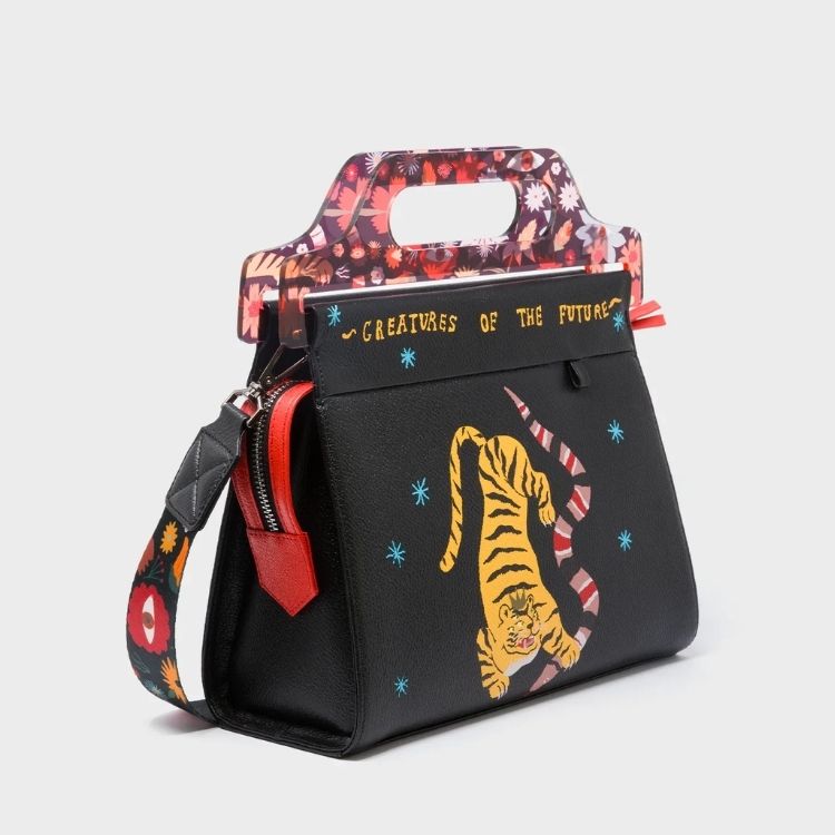 Min & Mon tiger and snake handbag