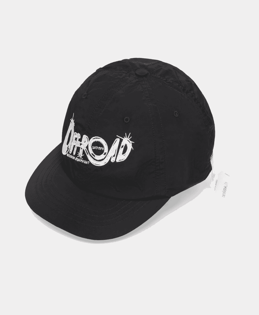 A black baseball cap featuring white 'OFFROAD' embroidery.