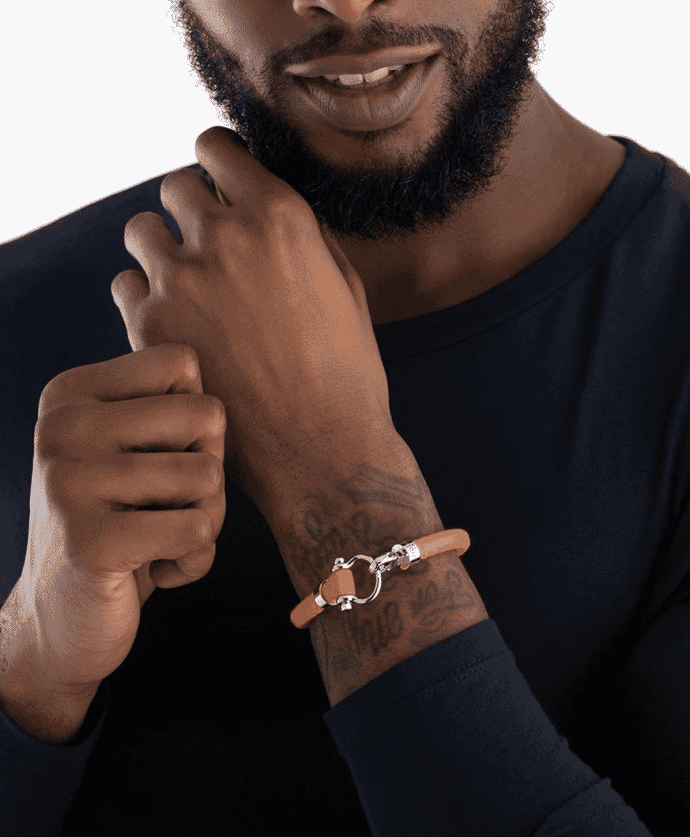 Omega Rope Bracelet in navy and silver