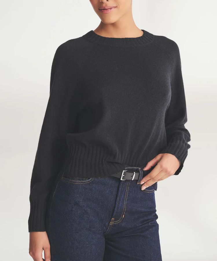 Product image of the NAADAM Signature Cashmere Raglan Crewneck Sweater.
