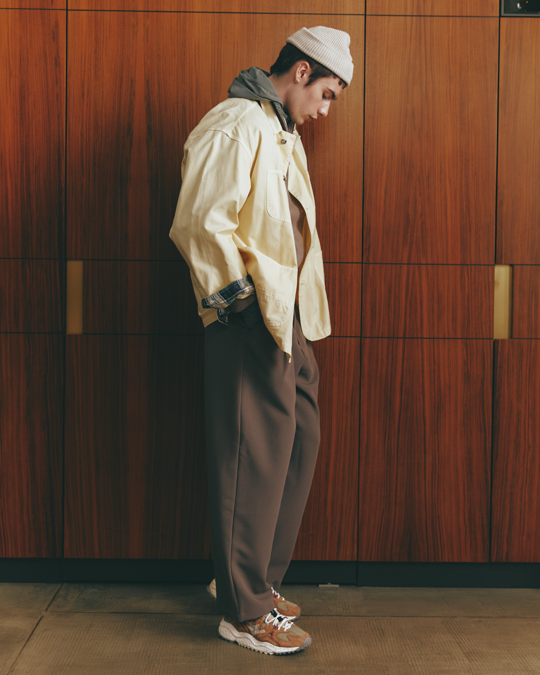 Close-up detail of the Yamano 3 sneaker showing intricate floral jacquard and washed canvas textures.