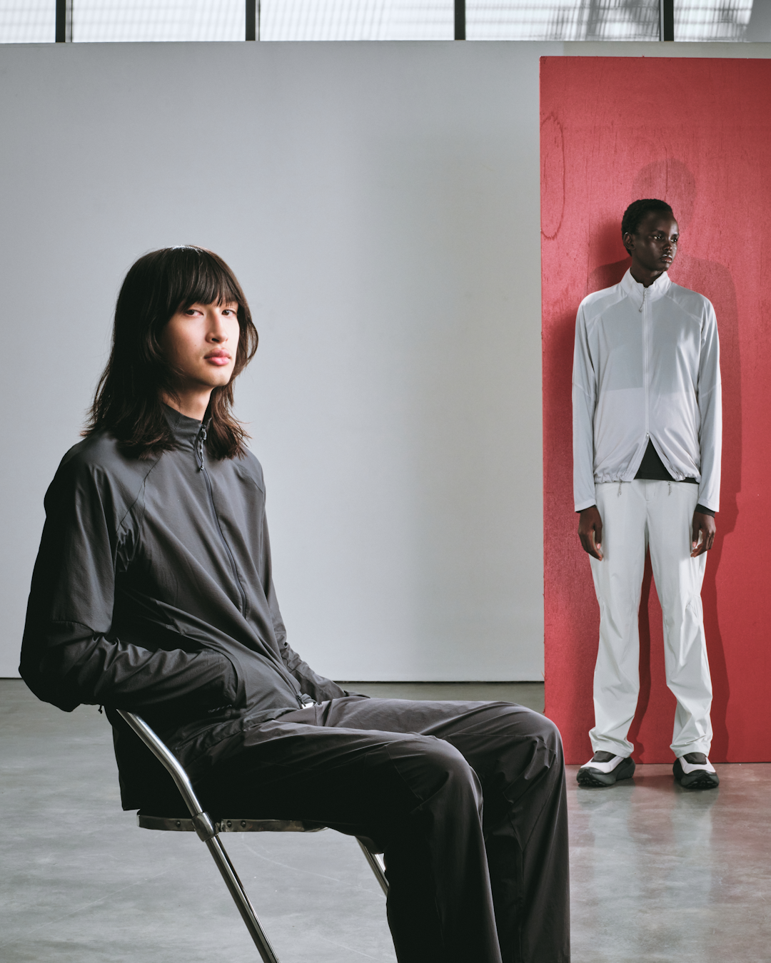 Texture shot of forest green ripstop nylon fabric.