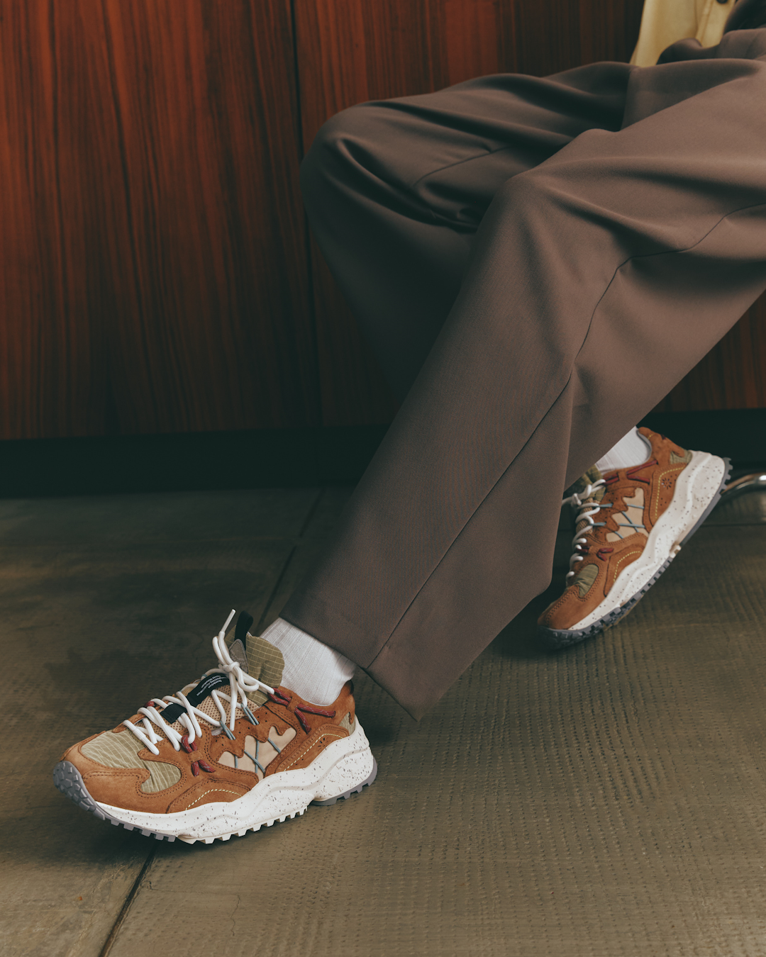 A detailed shot of the Iwano 2's rugged outsole and ripstop upper construction.