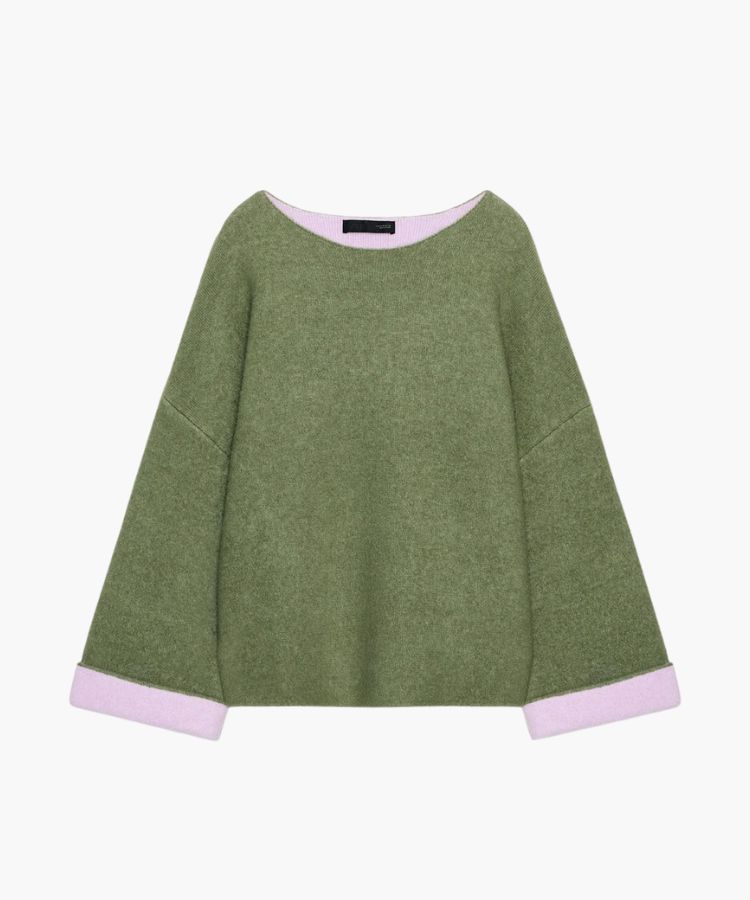 Washed Green Sweater from Zara.