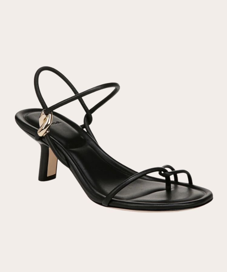 Thin-strapped tan leather sandals from Nordstrom.