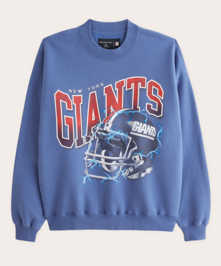 Abercrombie & Fitch New York Giants graphic sweatshirt.