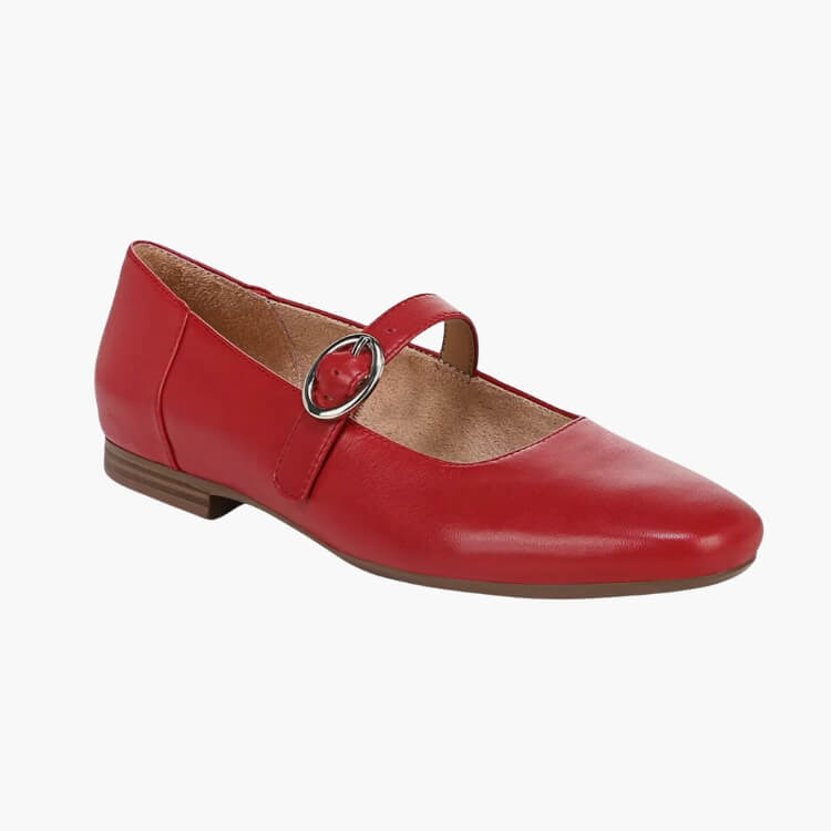 Naturalizer Leather Mary Jane Flats designed for comfort.