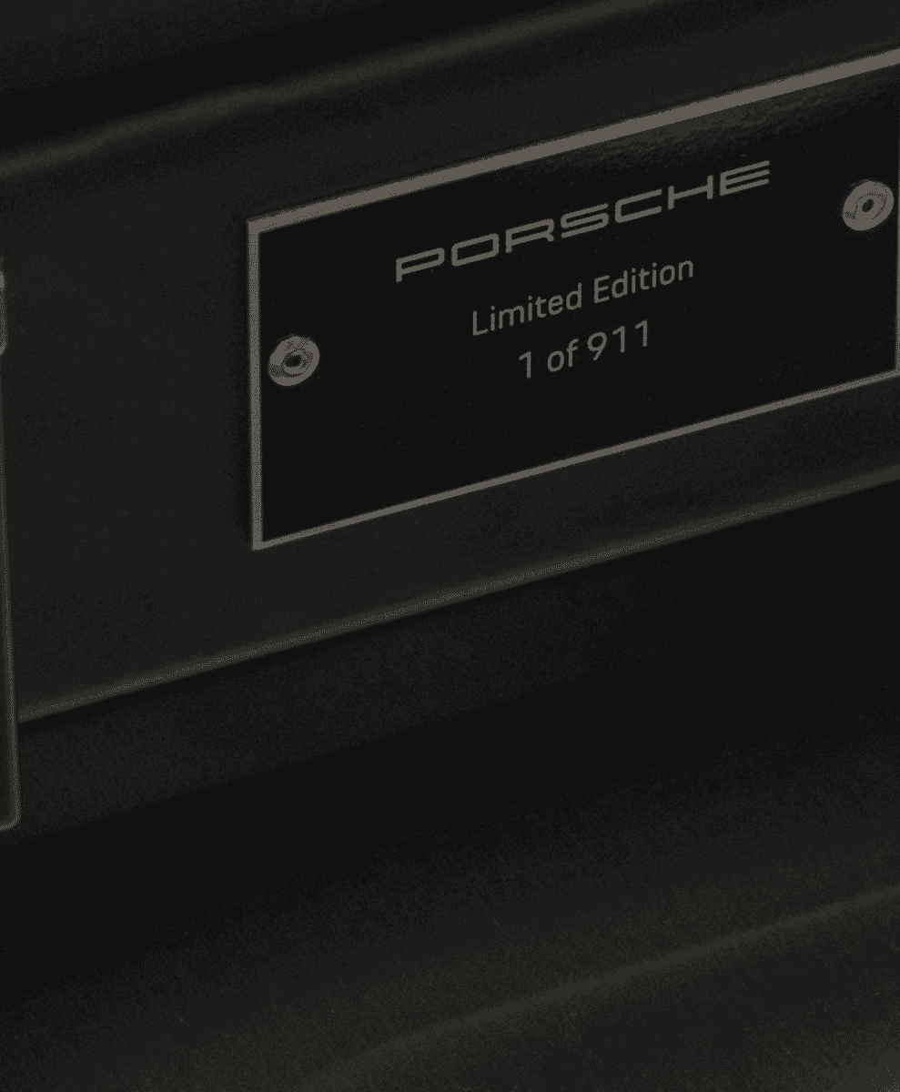 A black plaque on the machine indicating 'Limited Edition 1 of 911'.
