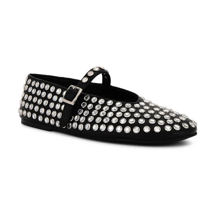 Tony Bianco Mary Janes featuring crystal or metallic embellishments.