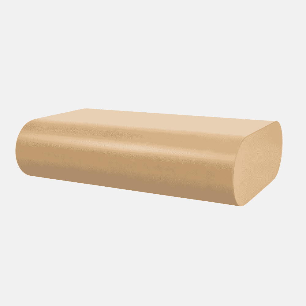 A beige cylindrical object with rounded edges on a neutral background.