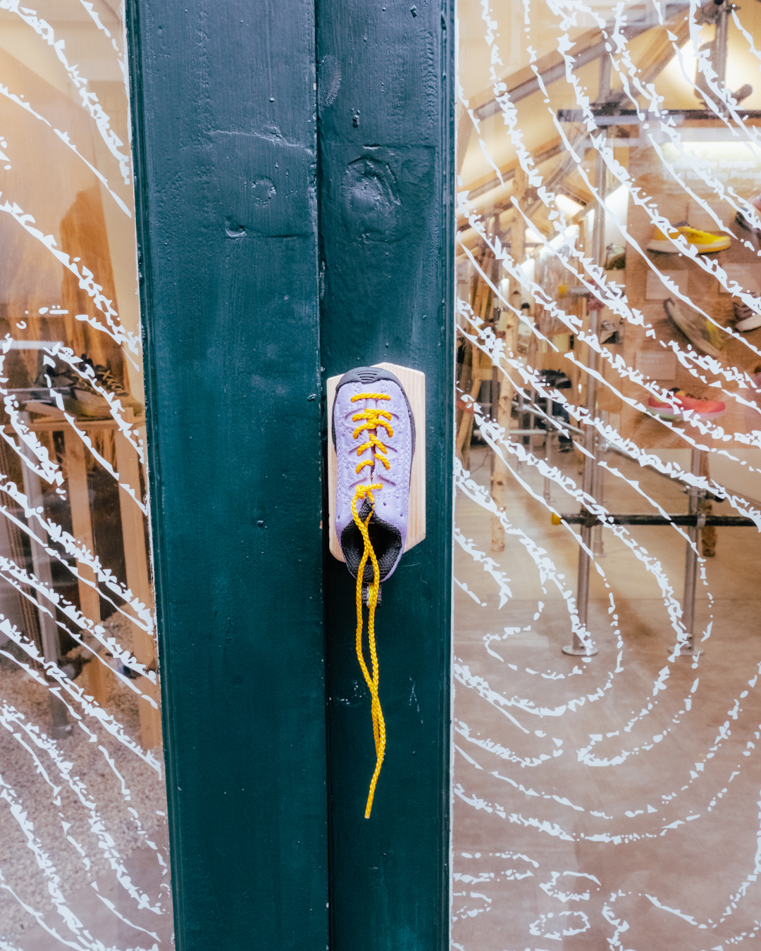 The KEEN team and showroom visitors gathered together in the Trailhead Oasis space.