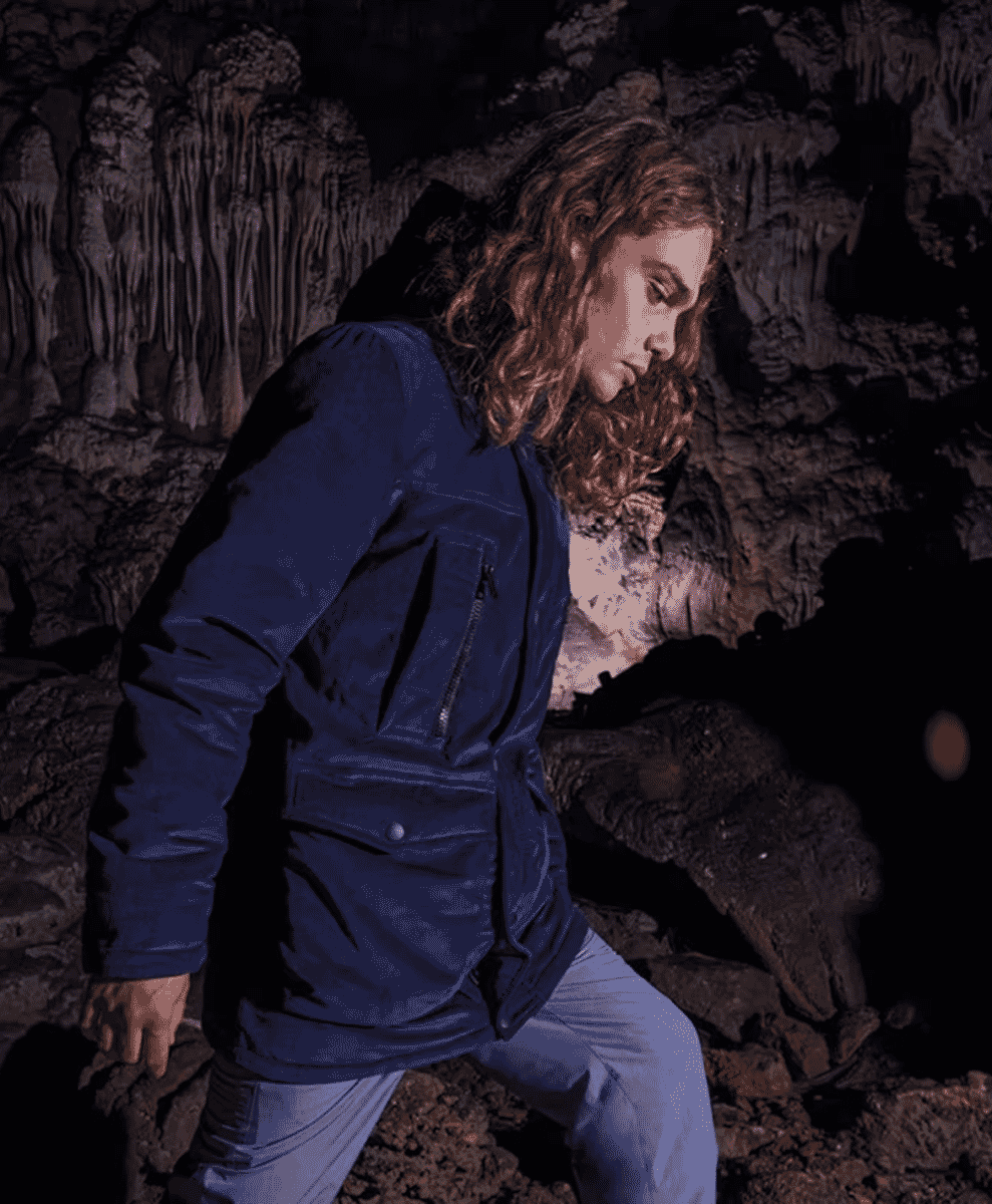 Woolrich heritage wool shirt jacket with a rugged finish.