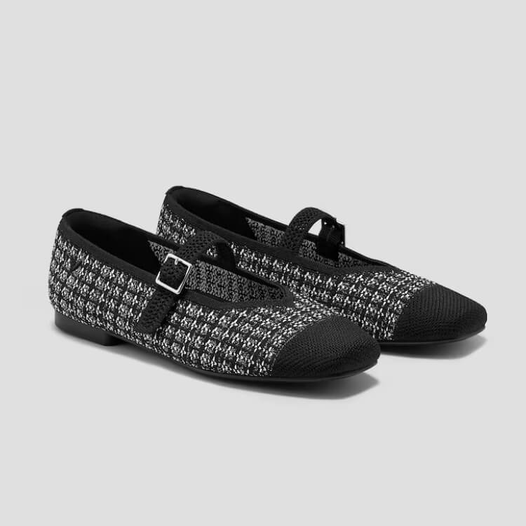 Vivaia Square-Toe Mary Janes featuring supportive soles.