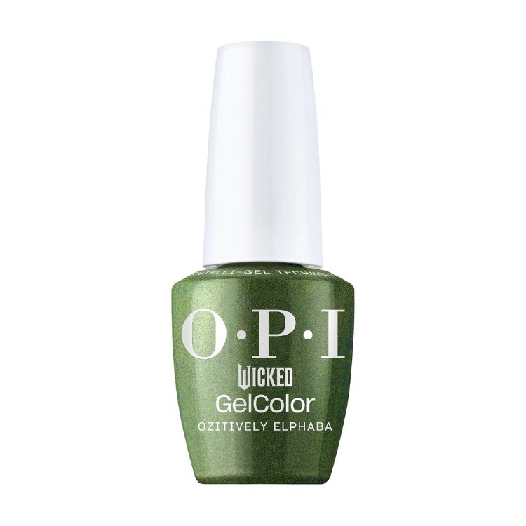 OPI Ozitively Elphaba nail polish bottle.