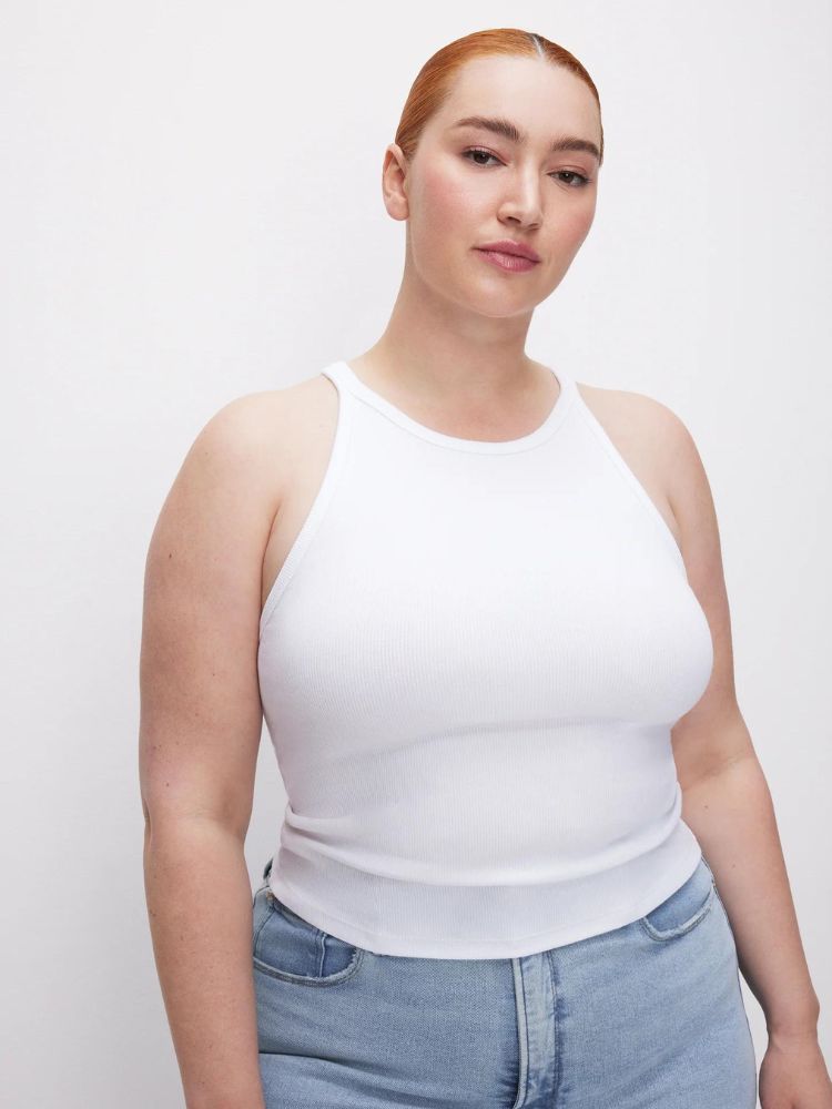 Good American Ribbed Tank Top.