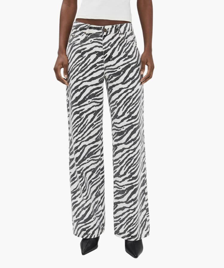 Lioness Zebra-Print Jeans