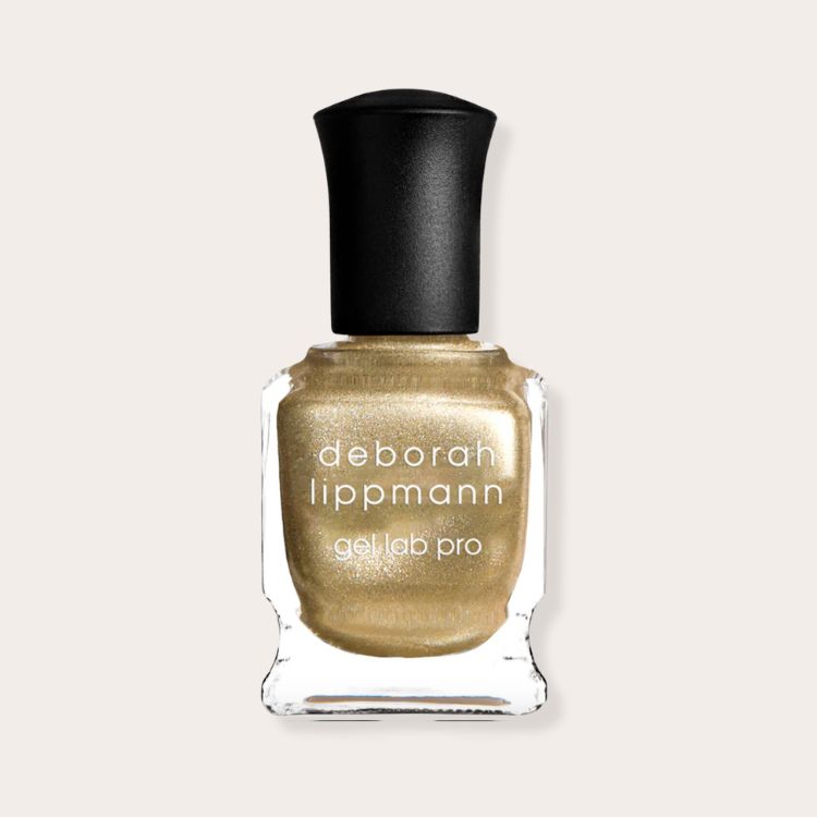 Deborah Lippman Gold Frost nail polish bottle.