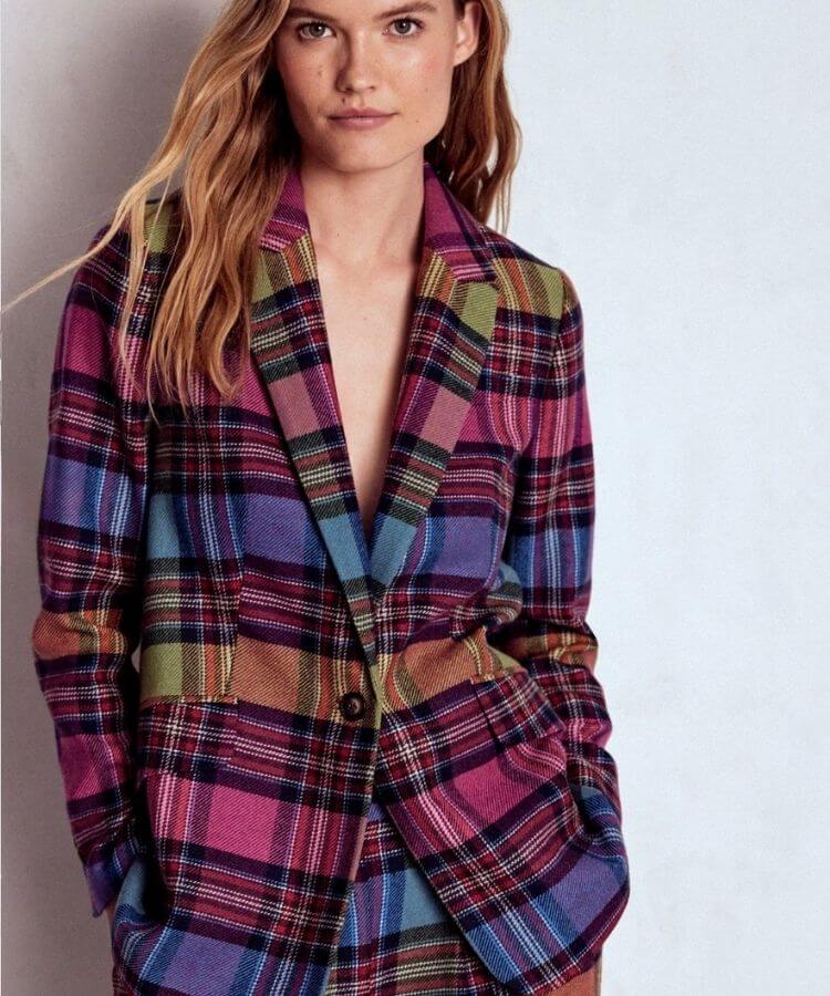 Boden Woodbridge checkered blazer