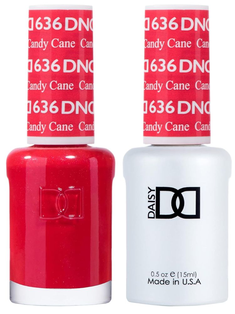 Nail polish product shot of DND Candy Cane