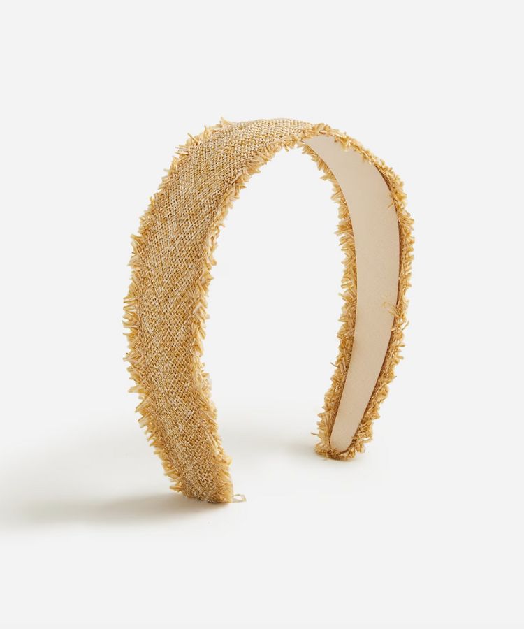 Cream canvas headband from J. Crew.