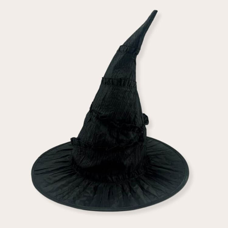 Pointed black witch hat