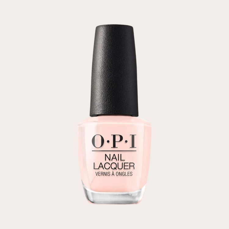 OPI Nail Lacquer in 'Bubble Bath' sheer pink.