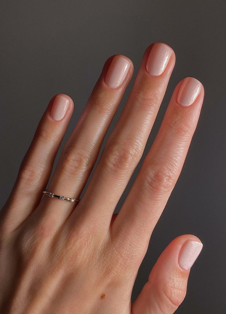 Shimmery black manicure by Matejanova.