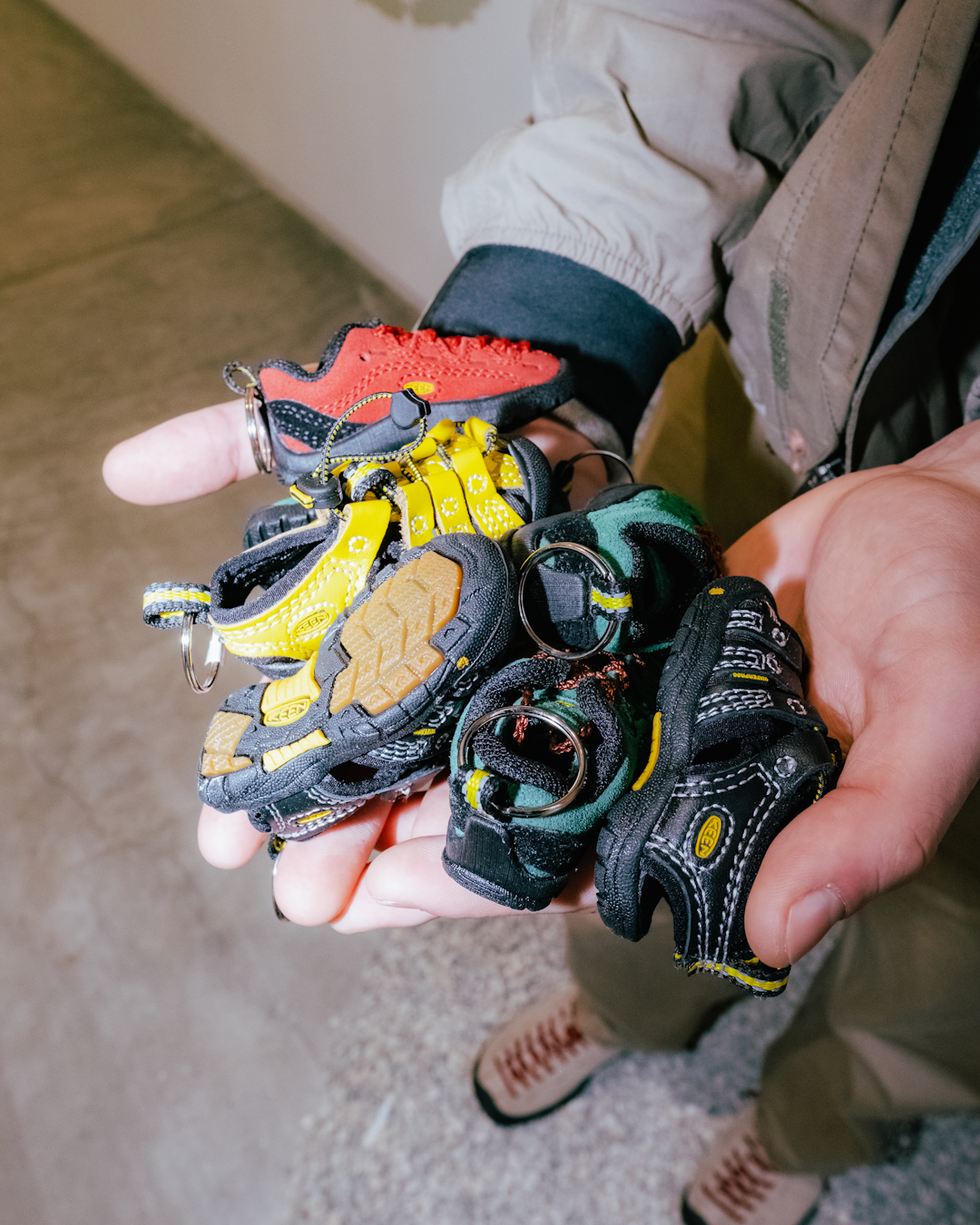 The archival A86R model displayed in a spotlight within the showroom.