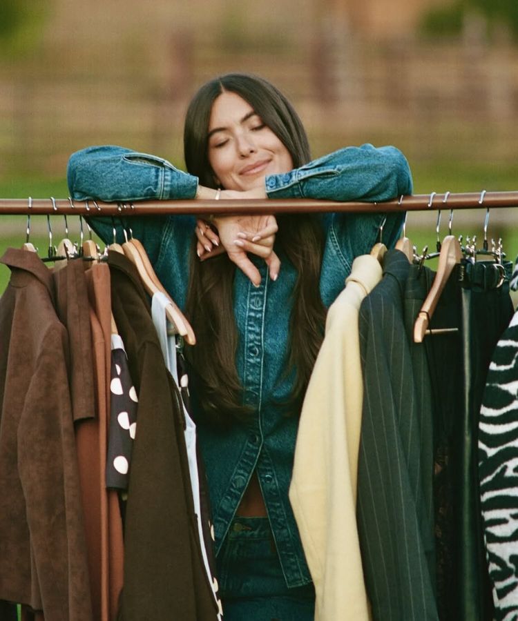 Sydney Silverman wearing the viral zebra print coat from her Gianni Bini collection.