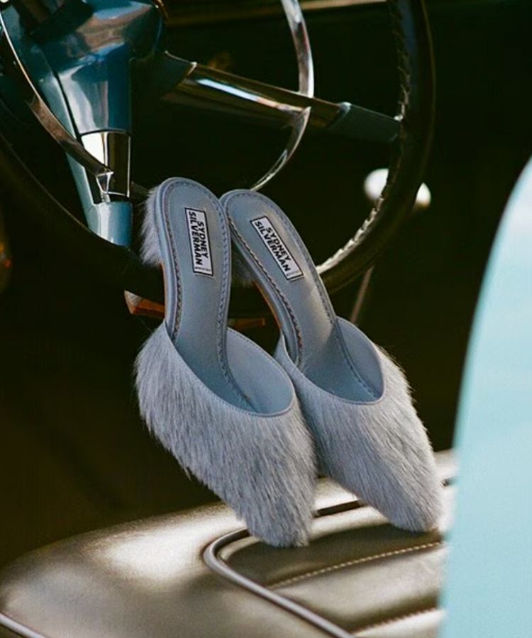 Jill Haircalf Snip Toe Dress Mules.