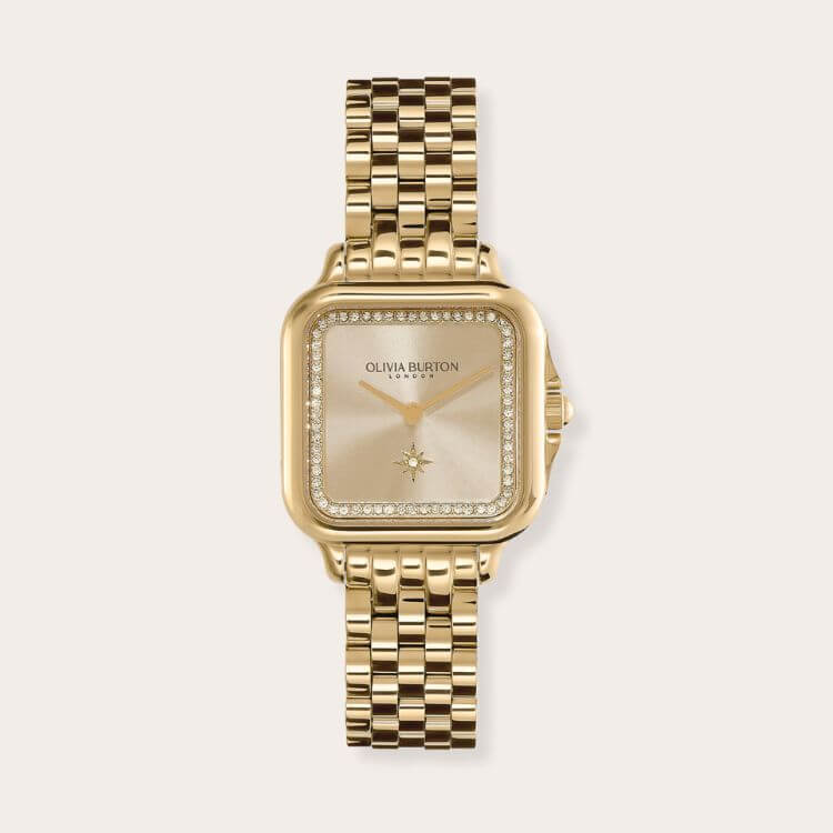 Olivia Burton London 28mm Grosvenor Gold Bracelet Watch