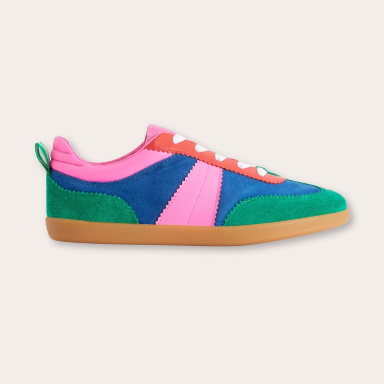 BODEN Retro Tennis Trainers with classic and hybrid design elements.