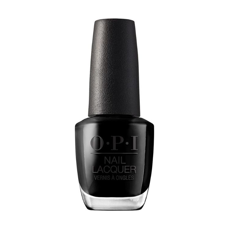 OPI Black Onyx nail polish bottle.